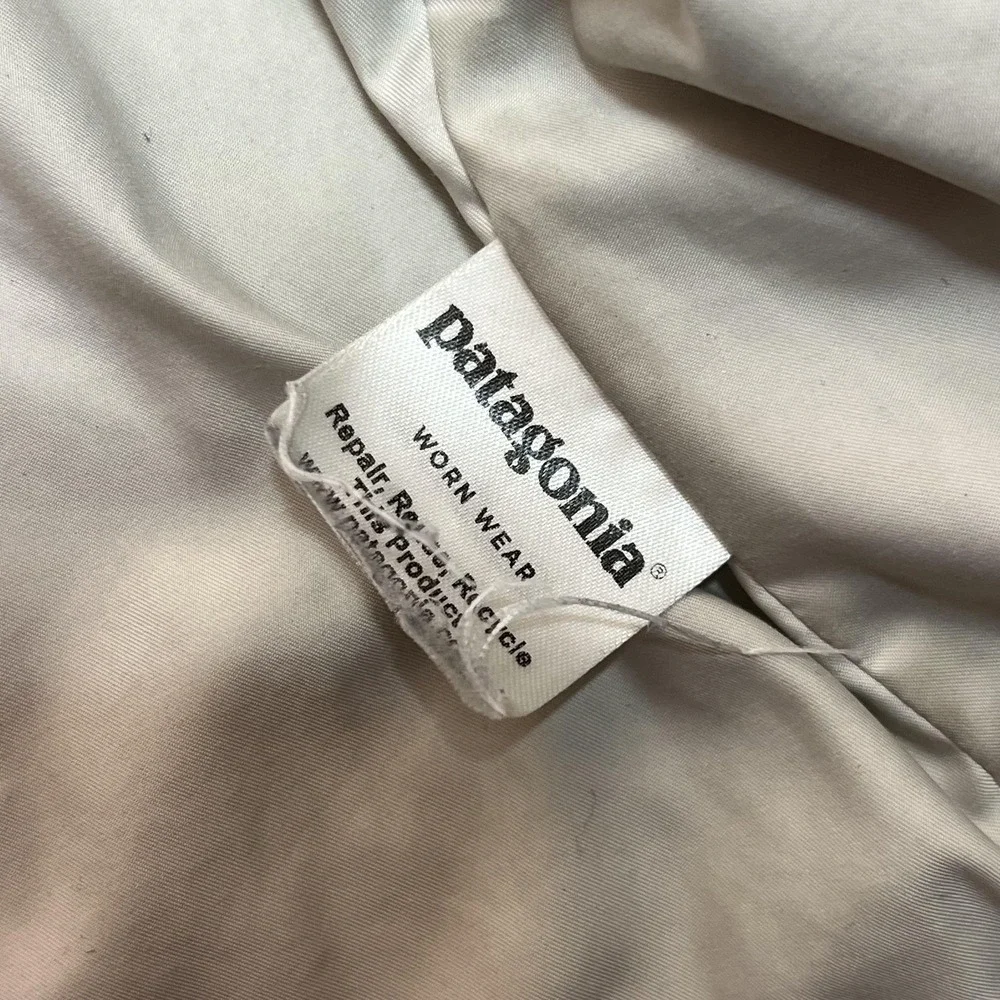 Patagonia Los Gatos Fleece Vest Womens Medium Beige Full Zip Pockets Sherpa Warm - Picture 7 of 10